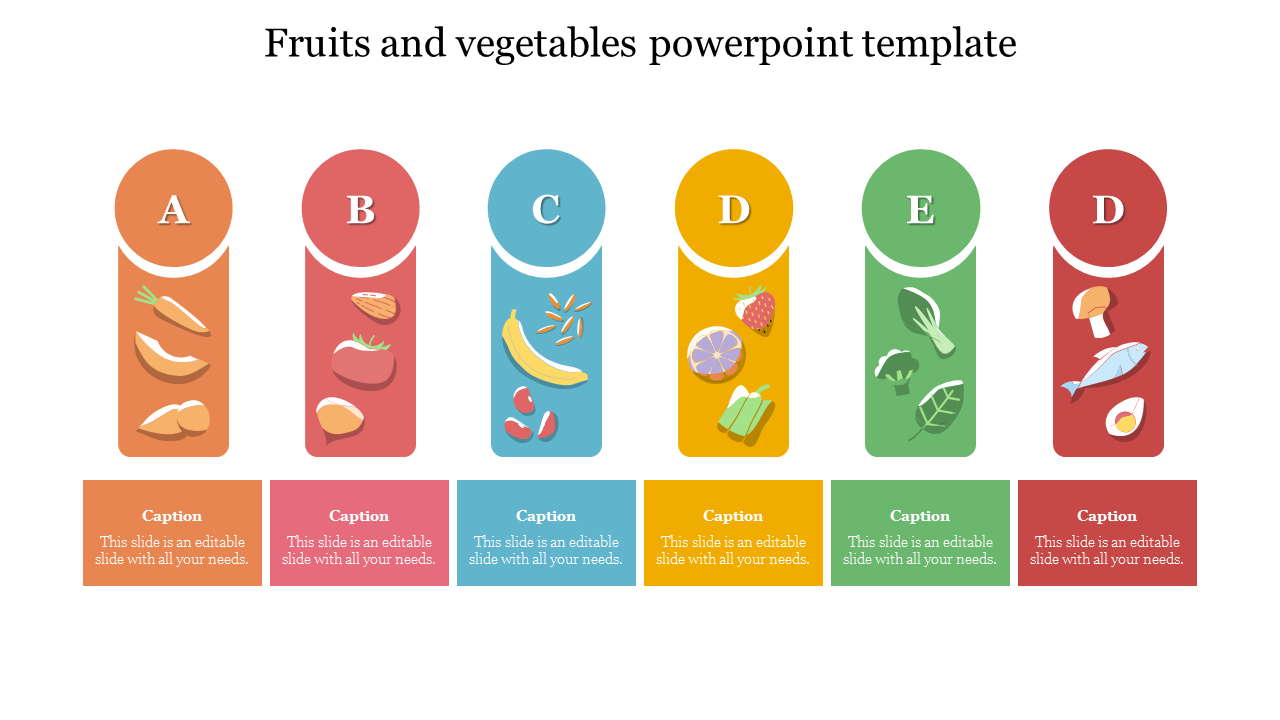 Customized Fruits And Vegetables PowerPoint Template